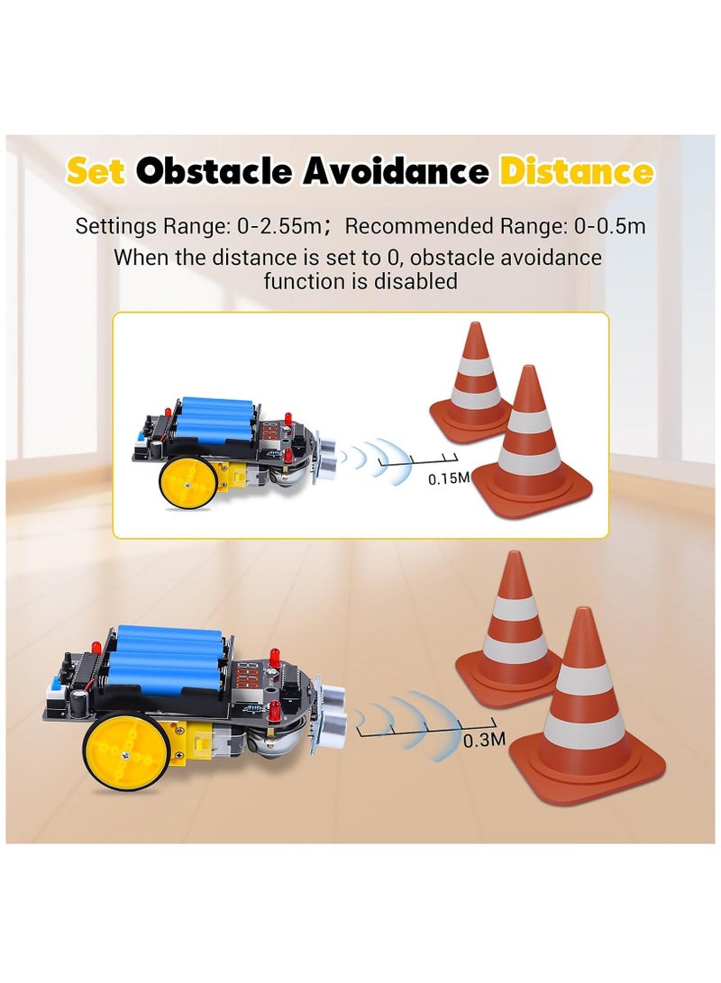Soldering Practice Kit, Obstacle Avoidance Smart Car, Ultrasonic Ranging DIY Soldering Project Kit Beginners Learn to Solder Kit for Home and School Education with Paper English Manual - Image 4