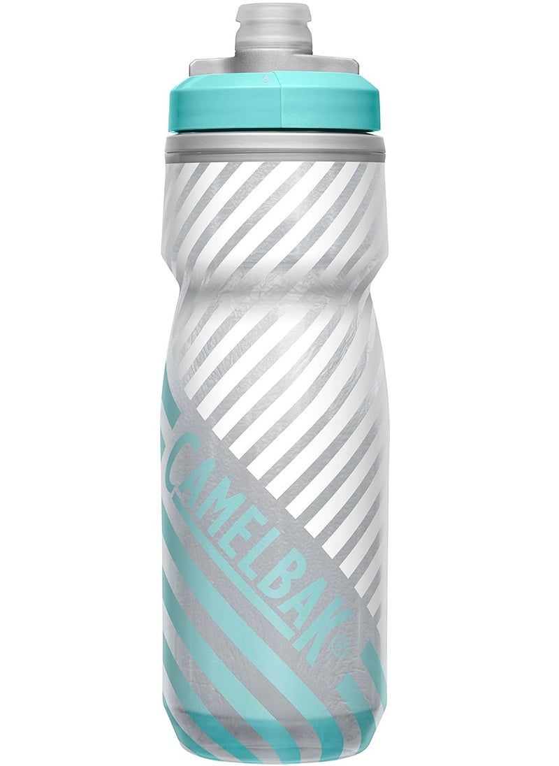 CAMELBAK CamelBak Podium Chill Outdoor 21oz, Grey/Teal Stripe  - Image 1