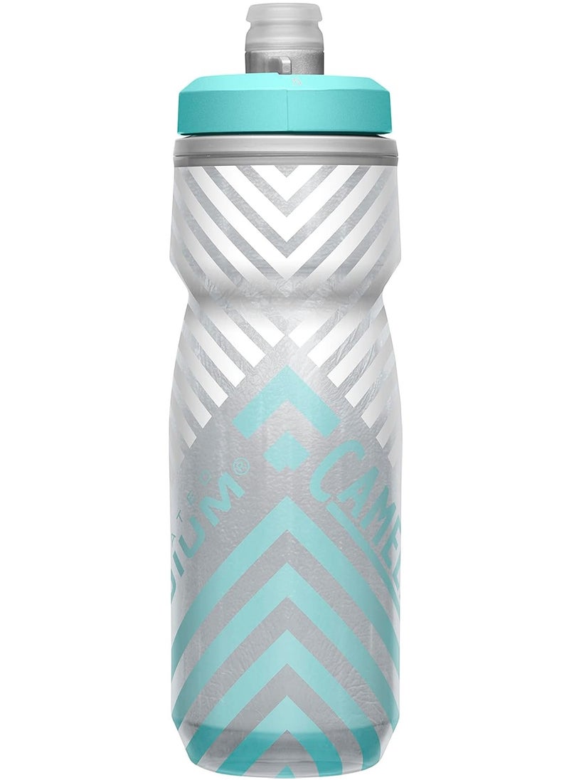 CAMELBAK CamelBak Podium Chill Outdoor 21oz, Grey/Teal Stripe  - Image 2