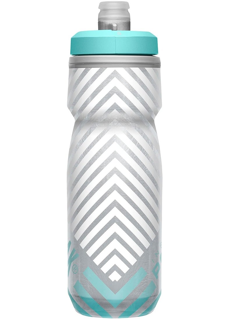 CAMELBAK CamelBak Podium Chill Outdoor 21oz, Grey/Teal Stripe  - Image 3
