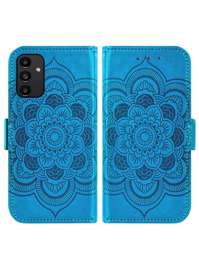 Asuwish Compatible with Samsung Galaxy A13 5G Wallet Case and Tempered Glass Screen Protector Leather Flip Credit Card Holder Cell Phone Cover for Gaxaly A13 G5 Galaxies 13A SM A136U Women Men Blue - Image 5