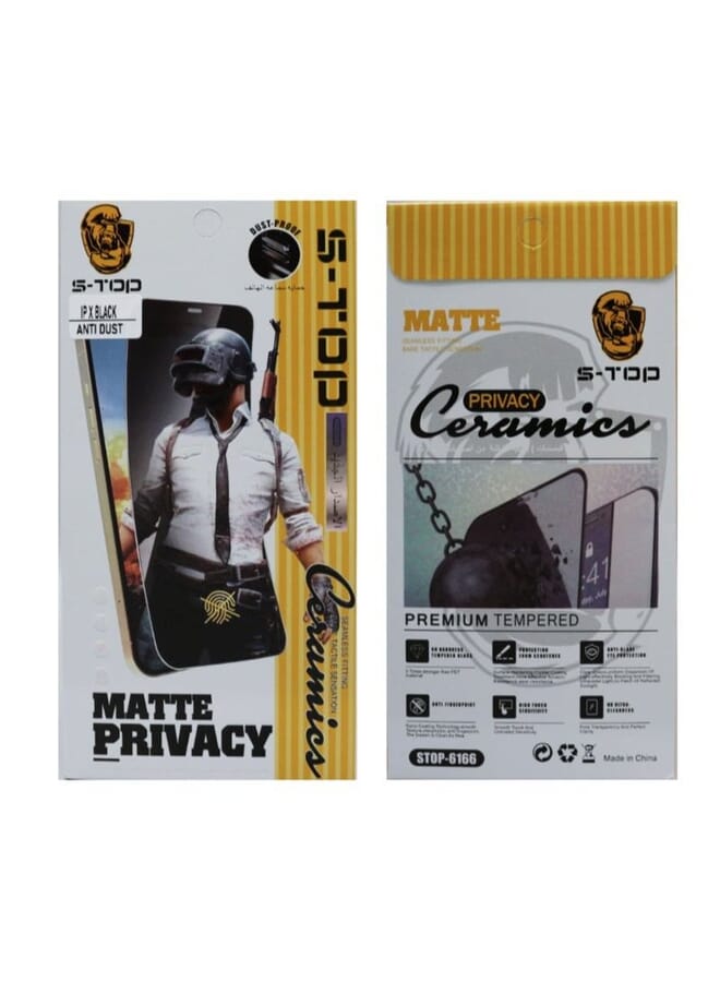 S-TOP Ceramic anti fingerprint protection screen that supports privacy Malaqif for iPhone versions from STOP - Image 2