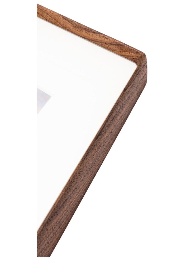 Zibrelte Natural Wood 16x20 Frames, Real Walnut Wood 16 x 20 Picture Frame with Mat for 12x16, Rounded Corner 16x20 Poster Frame for Horizontal or Vertical Gallery Wall Hanging - Image 5