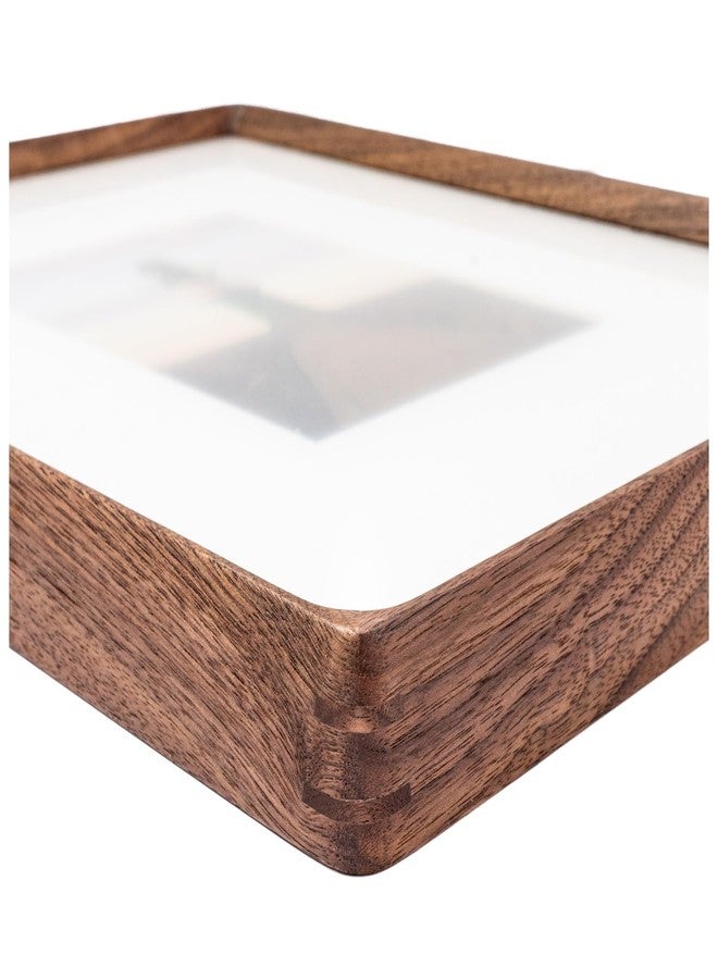 Zibrelte Natural Wood 16x20 Frames, Real Walnut Wood 16 x 20 Picture Frame with Mat for 12x16, Rounded Corner 16x20 Poster Frame for Horizontal or Vertical Gallery Wall Hanging - Image 4
