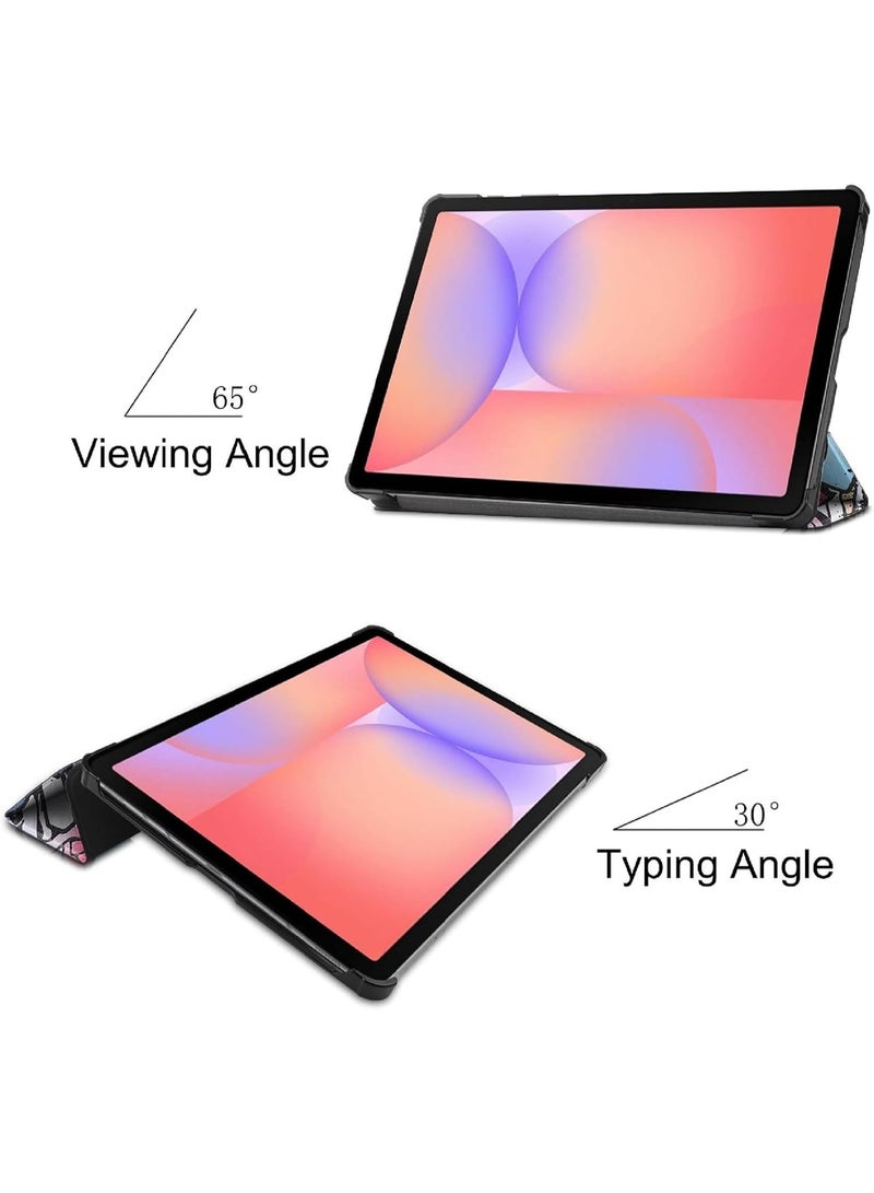 VKL Case Compatible with Galaxy Tab S10 Lite 10.9 inch 2025 Tri-Fold Smart Tablet Case, Hard PC Back Shell Slim Stand Folio Case Cover [Support Pen Magnetic Charging] (Graffiti) - Image 2
