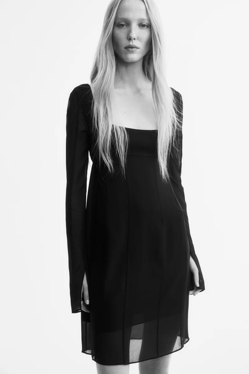 H&M Fitted crêpe dress