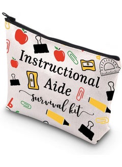 WCGXKO WCGXKO Teaching Aid Gift Instructional Aide survival kit Teacher Thank You Zipper Pouch Makeup Bag (Instructional) 