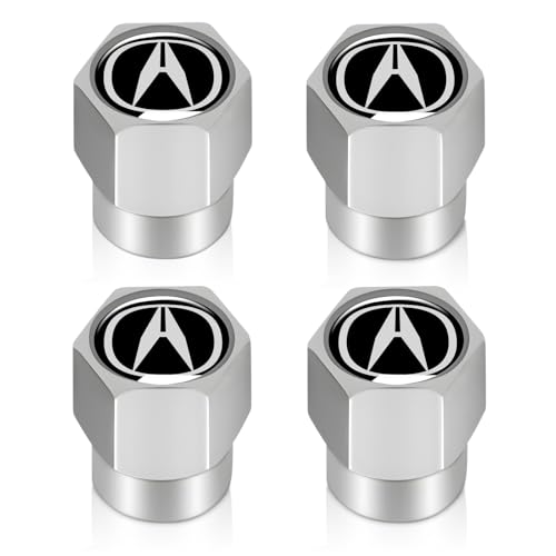XIGRALUCK Tire Valve Stem Cap for Acura Metal Tire Stem Cover with Belt ORing Air caps Sports Accessories 4 Pack - Image 1