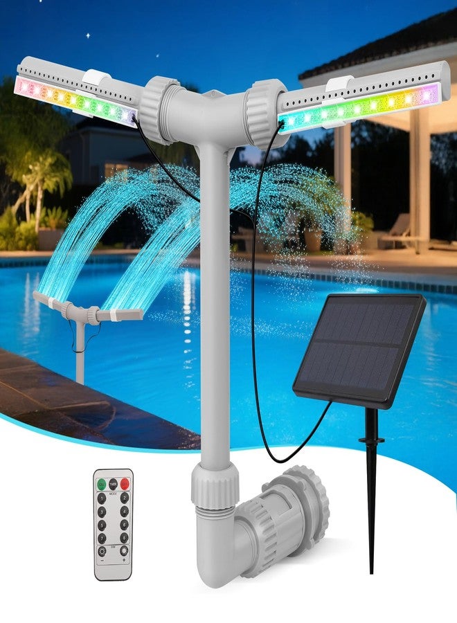 IPOOLTENG Solar Pool Fountain with 10-Color Lights - Image 2