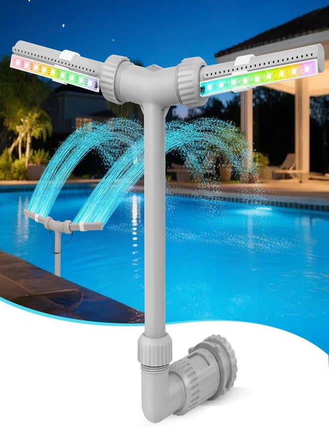 IPOOLTENG Solar Pool Fountain with 10-Color Lights - Image 1