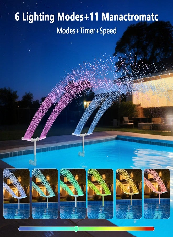 IPOOLTENG Solar Pool Fountain with 10-Color Lights - Image 3
