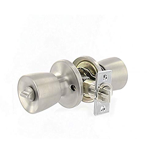 VALTERRA L32CS010 Stainless Steel Mobile Home Entrance Lock - Knob x Knob,Silver - Image 2