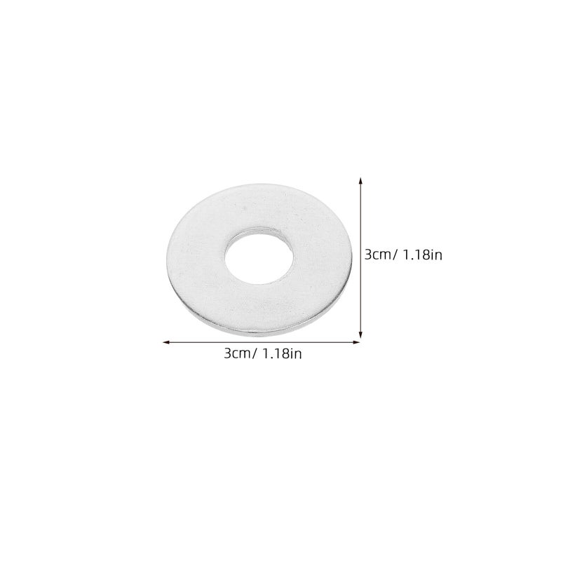 M10 304 Stainless Steel Flat Washers 30pcs For Furniture Bolts Plumbing Industrial Use - Image 3