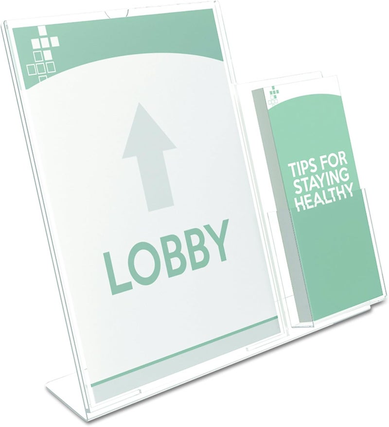 Deflecto Superior Image Sign Holder with Pocket 85 x 11  Clear 599401 - Image 3