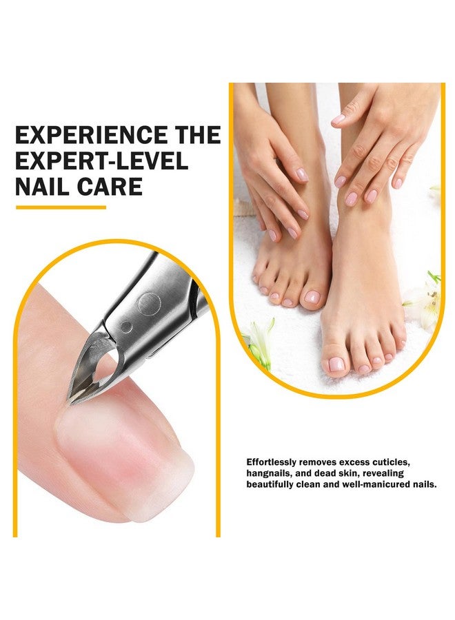 BEZOX Cuticle Clipper For Salon-Worthy Nails - Professional Half Jaw (5 Mm) Cuticle Trimmers With Silicon Handle For Expert Manicures, Precision Cuticle Cutters Premium Cuticle Tool - Red - Image 3