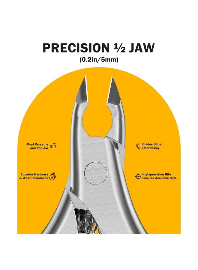 BEZOX Cuticle Clipper For Salon-Worthy Nails - Professional Half Jaw (5 Mm) Cuticle Trimmers With Silicon Handle For Expert Manicures, Precision Cuticle Cutters Premium Cuticle Tool - Red - Image 4