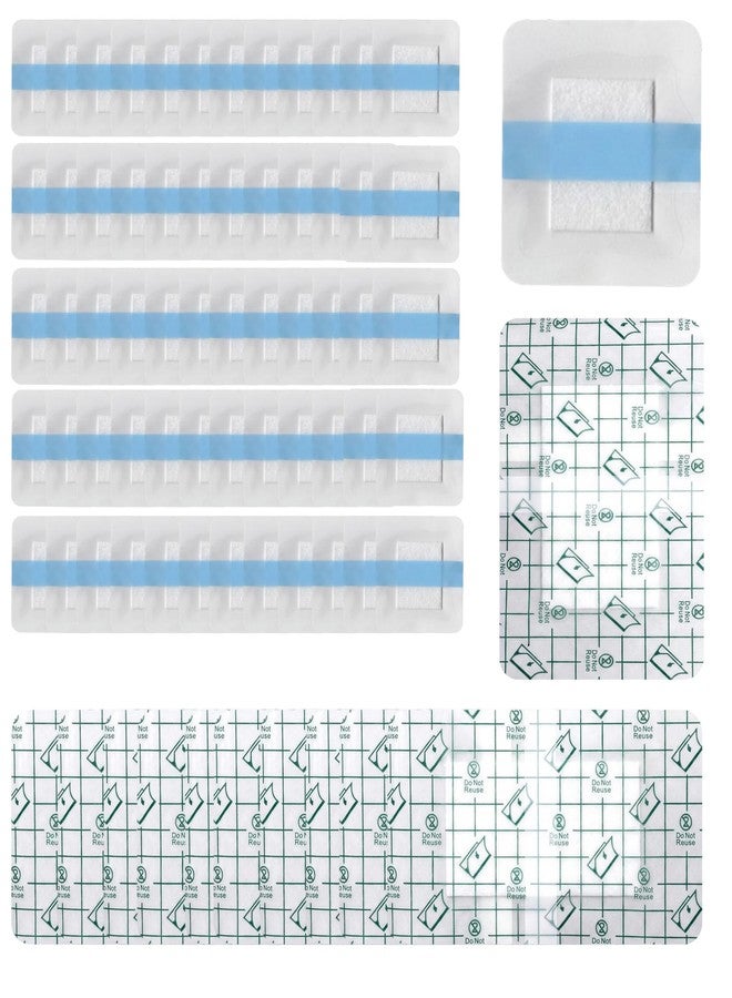 NUDFSY 70 PCS Hydrocolloid Bandage, Waterproof Bandage, Silicone Foam Dressing 15x9cm Wound Dressing with Border Adhesive Waterproof Central Ultra Absorbent-Foam Square Hydrocolloid Roll, Bed Sore Dressing - Image 1