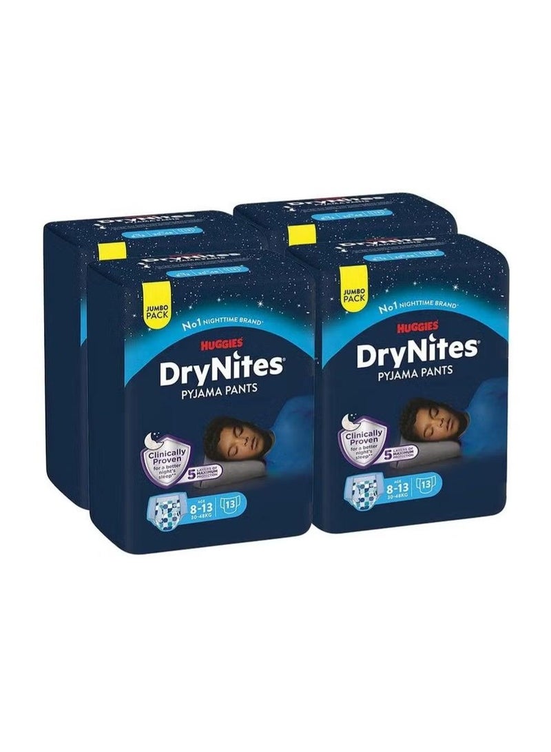 Nighttime Absorbent Pyjama Pants for Kids 8–13 Years → Bedwetting Protection & Overnight Comfort → Home Sleep Solution → 30–48 kg Jumbo Pack of 52 - Image 1