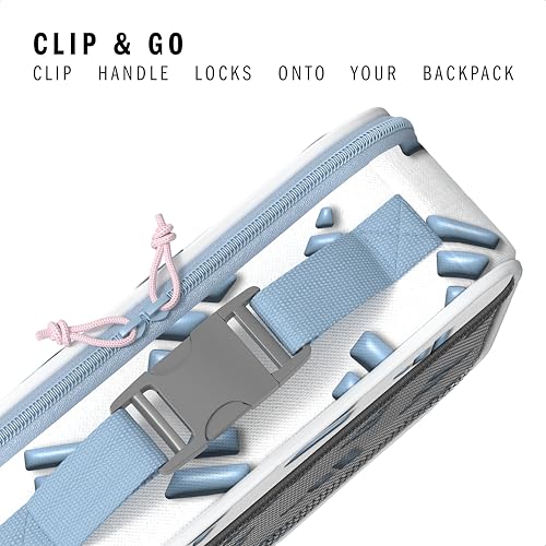 adidas Foundation Insulated Lunch Bag for Men and Women, 3D AOP White/Clear Sky Blue/Semi Flash Aqua Blue, One Size - Image 3