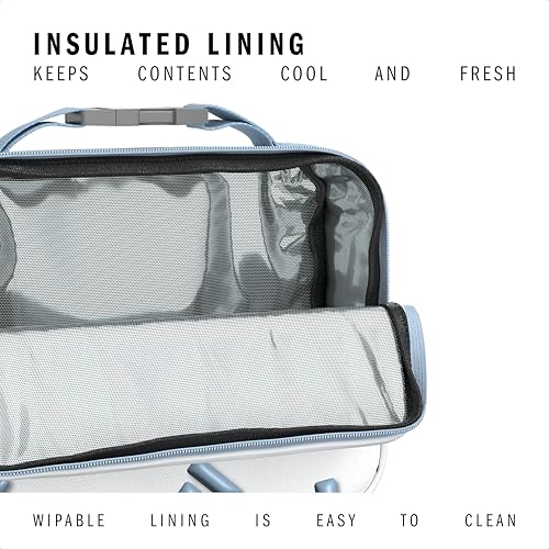 adidas Foundation Insulated Lunch Bag for Men and Women, 3D AOP White/Clear Sky Blue/Semi Flash Aqua Blue, One Size - Image 2