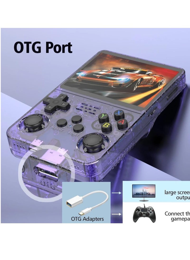 R36S Retro Handheld Game Console, Pre-installed Emulator 64G TF Card - 15000+ Classic Games, 3.5 Inch IPS Screen Linux Retro Arcade Pocket Console Video Player - Image 4