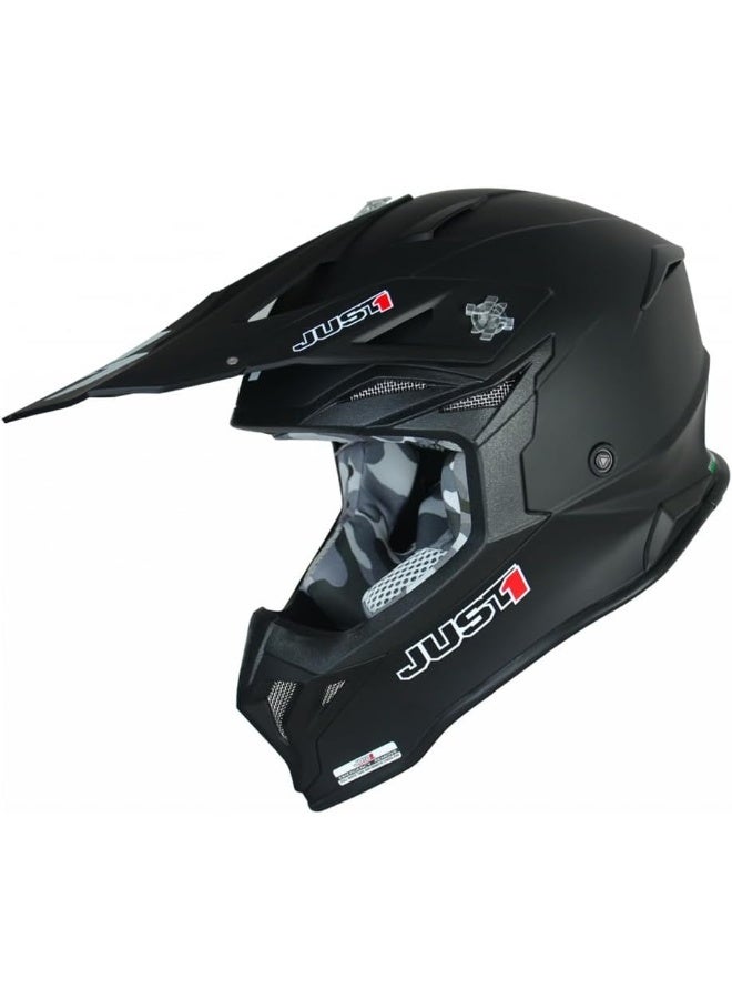 Just 1 J39 Solid Matt Black Motocross Helmet - Image 1