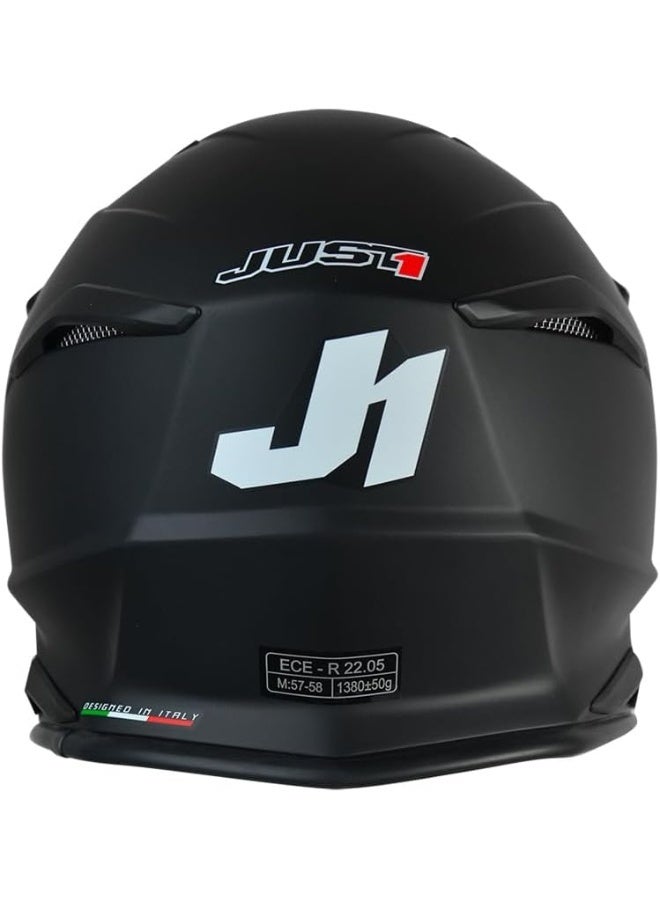 Just 1 J39 Solid Matt Black Motocross Helmet - Image 3