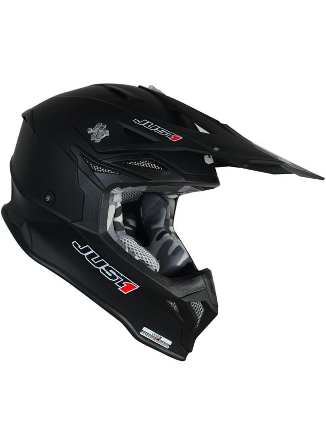 Just 1 J39 Solid Matt Black Motocross Helmet - Image 2
