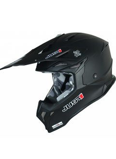 J39 Solid Matt Black Motocross Helmet