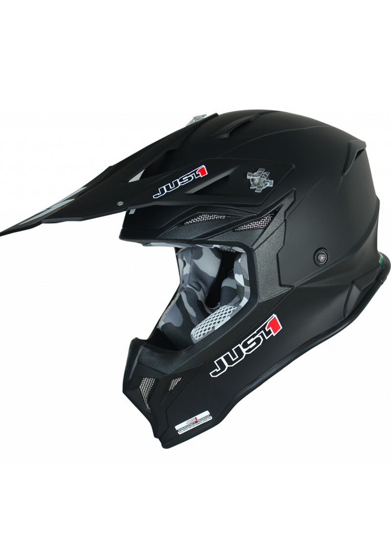 Just 1 - J39 Solid Matt Black Motocross Helmet - Image 1