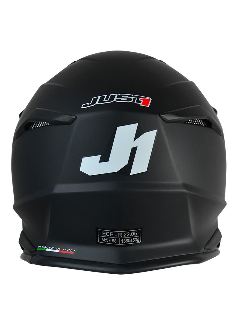 Just 1 - J39 Solid Matt Black Motocross Helmet - Image 1