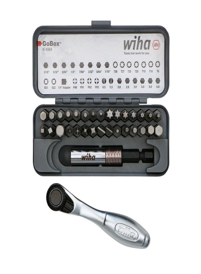 Wiha 74984 32 Piece GoBox Standard Bit Set with Mini Ratchet - Image 3