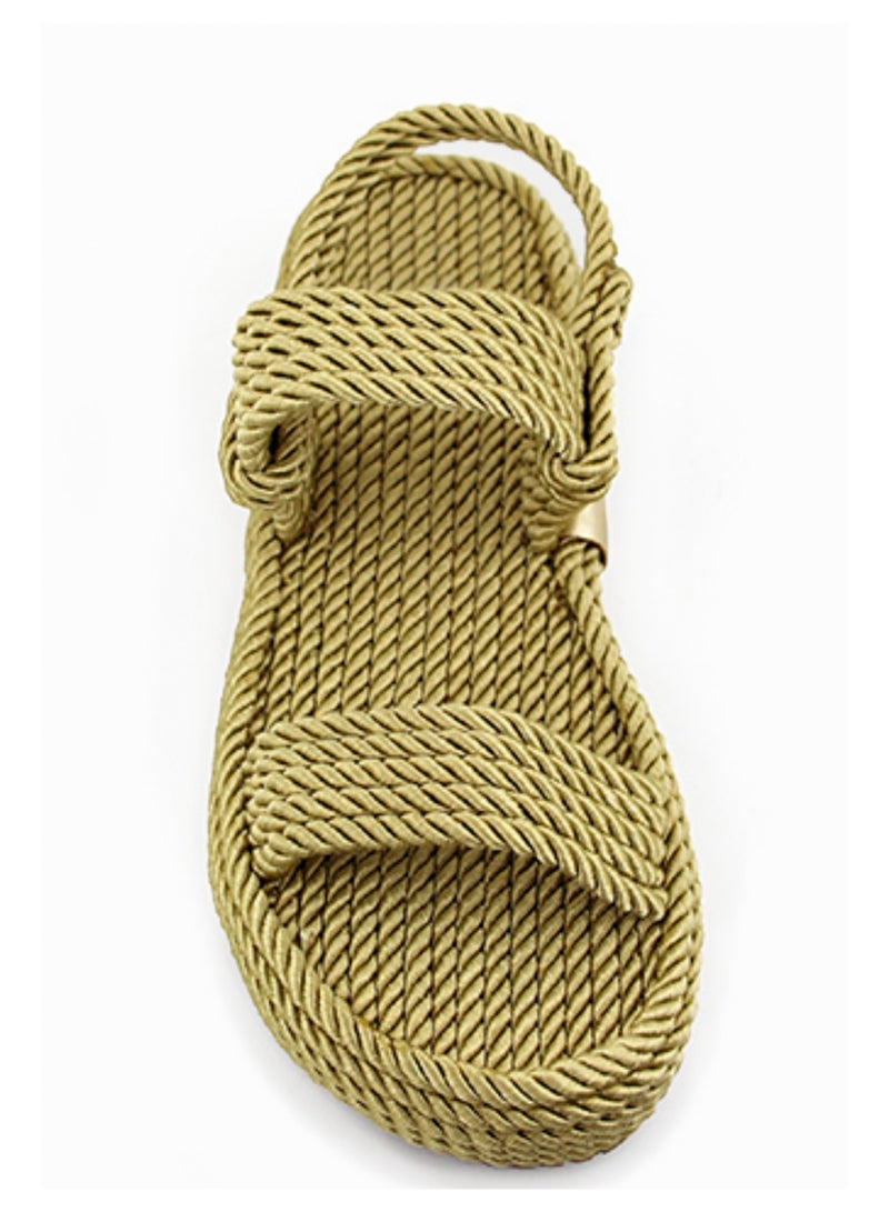 Mumka Rope Sandals Nomadic Strap - Pesto Beige - Image 3