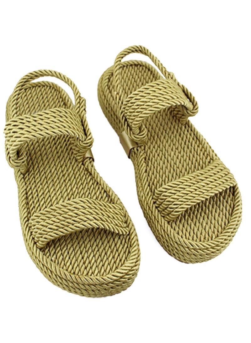 Mumka Rope Sandals Nomadic Strap - Pesto Beige - Image 4