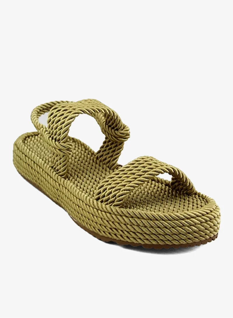Mumka Rope Sandals Nomadic Strap - Pesto Beige