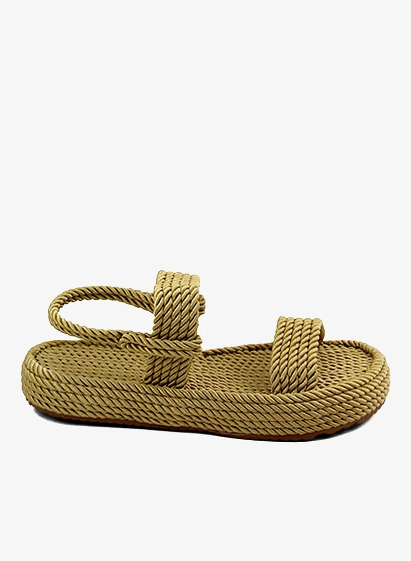 Mumka Rope Sandals Nomadic Strap - Pesto Beige