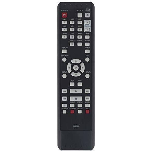 WINFLIKE NB887 Replacement Remote Control fit for Magnavox DVD/VCR VHS Combo NB887UD RZV427MG9A RZV427MG9 ZV427MG9A ZV427MG9 Rzv427mg9 Zv427mg9a Sub NB820UD - Image 1