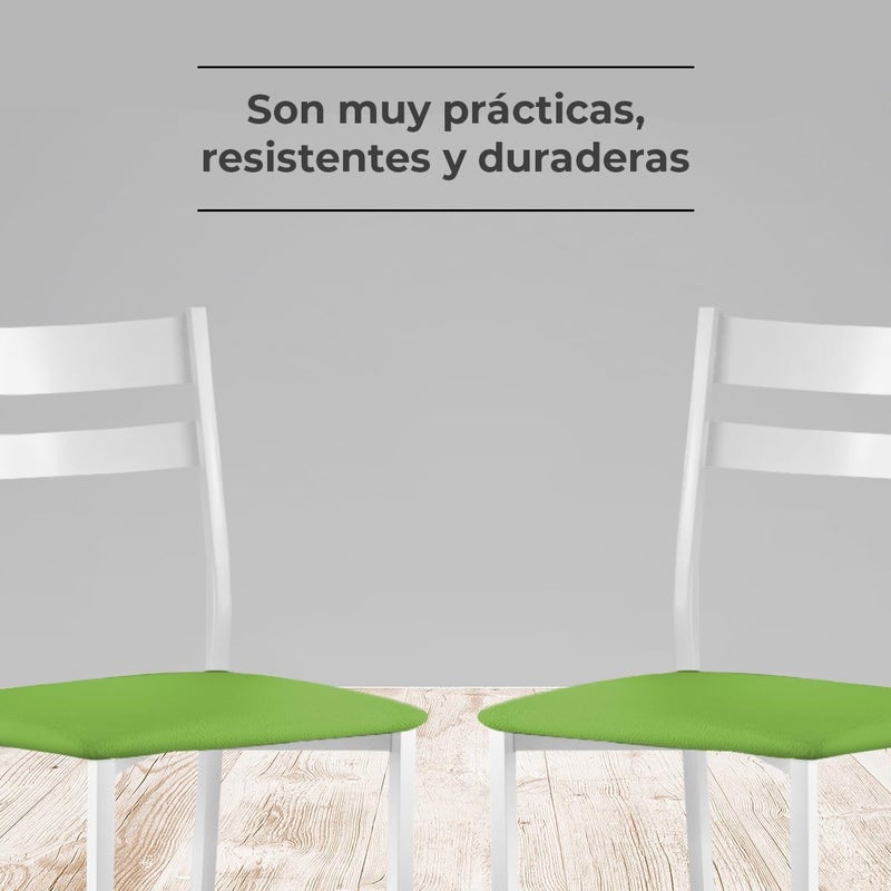 ASTIMESA Metal Open Back Kitchen Chair Green 41cm x 45cm x 40cm - Image 5