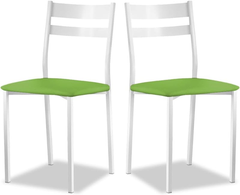 ASTIMESA Metal Open Back Kitchen Chair Green 41cm x 45cm x 40cm - Image 1