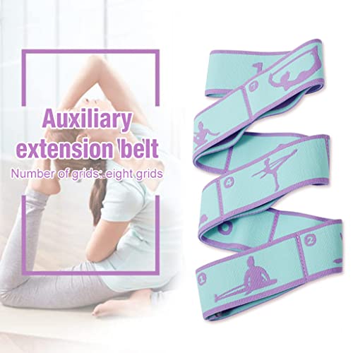 Proberos® Yoga Belt for All People, 8 Loops Stretching Strap with Printed Positions, Multi-Purpose Elastic Resistance Band for Yoga, 85*4 Cm, Fitness, Rehabilitation, Ankle Joint & Ligament Training - Image 2
