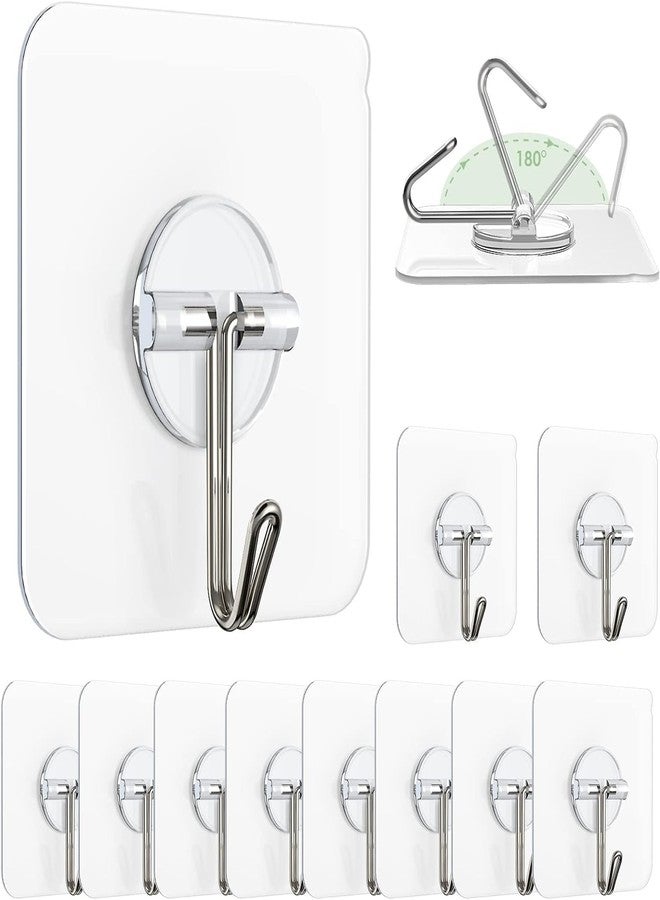 Homecure Self-Adhesive Stainless Hooks | Waterproof & Rustproof Multipurpose Hook for Home, Kitchen, Office & Bathroom | Strong & Durable Utility Hook | (Adhesive Hanging Hook (Flower Pattern), 12) - Image 1