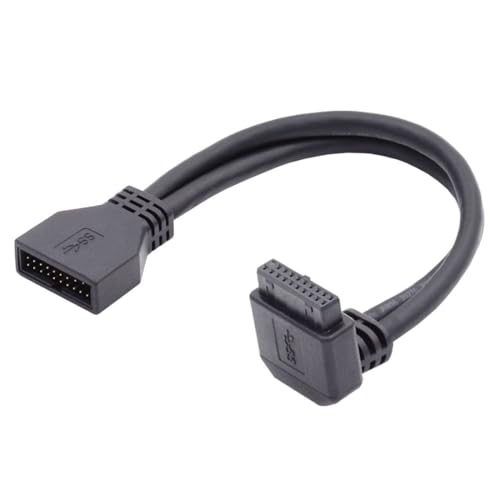 chenyang USB 30 Front Panel Header 1920Pin Male to Female 90 Degree Down Angled Mainboard Header Port Extension Cable Adapter - Image 1