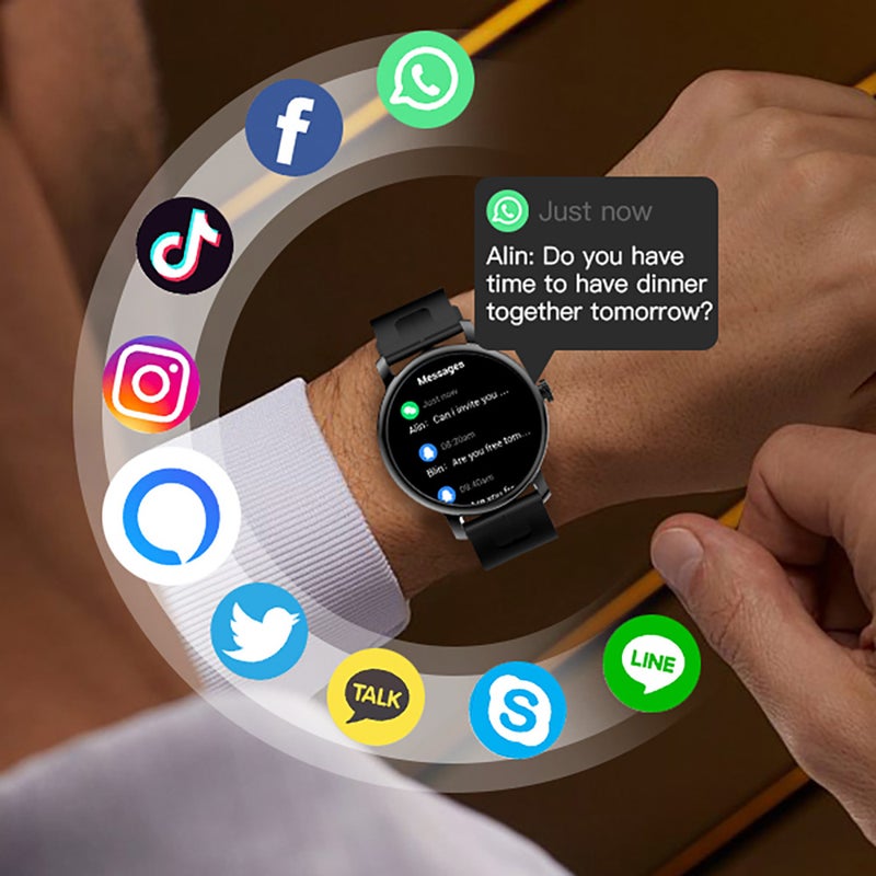 LEMFO LF35 smartwatch AMOLED 1.43-inch high-definition screen supports Bluetooth calls, incoming calls, SMS reminders, sports music, heart rate monitoring, blood oxygen detection - Image 5
