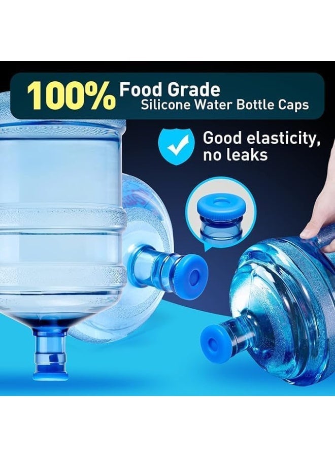 55mm Reusable Silicone Water Jug Lid . Spill-Proof and Splash-Proof Replacement Cover for Safe Drink Dispensers, Accessories for Home, Office, and Outdoor Use (2-Pack - Image 2