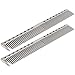 Agatige 2PCS Stainless Steel Hair Cutting Comb, Professional Barber Comb for Hair Styling Salon(Silver) - Image 2
