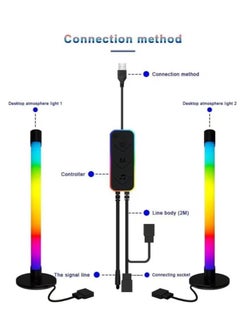 JAJEEK NEW Smart RGB LED Light Bars – Ambient Lighting for TV/Room Decoration, Bluetooth Monitor Flow Light Bars with APP Control, Color Gaming Light Bars for Movies, PC, and Home Setup  - Image 5