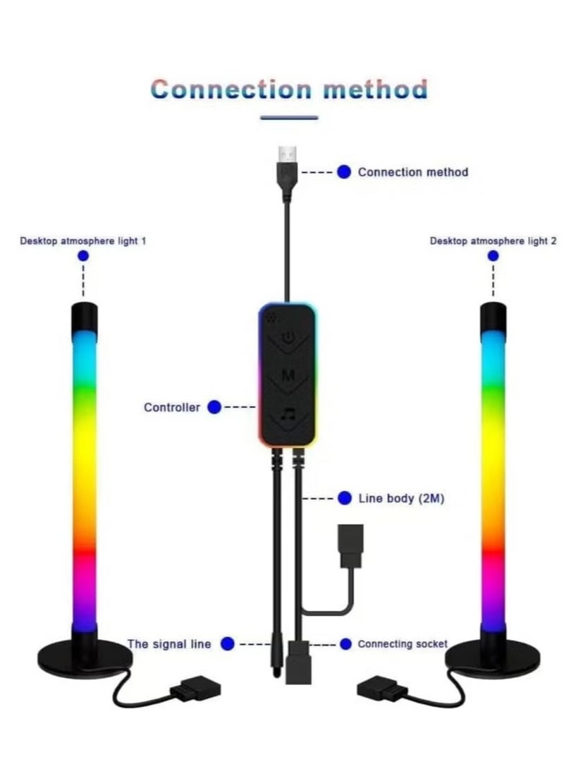 JAJEEK NEW Smart RGB LED Light Bars – Ambient Lighting for TV/Room Decoration, Bluetooth Monitor Flow Light Bars with APP Control, Color Gaming Light Bars for Movies, PC, and Home Setup  - Image 5
