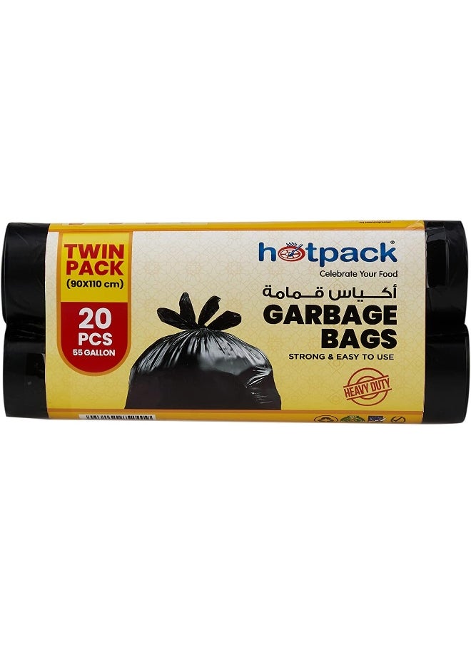 Hotpack HOTPACK Garbage Bag Roll Economy 90X110cm, 10 Pieces X 2 Roll  - Image 1