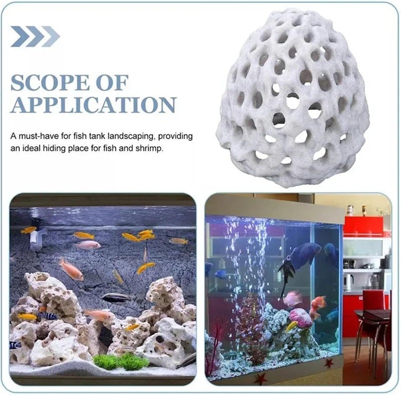 3pcs Shrimp Dome Hiding Habitat Aquarium Beta Fish Tank Tunnel Hole Decoration Accessories - Image 3