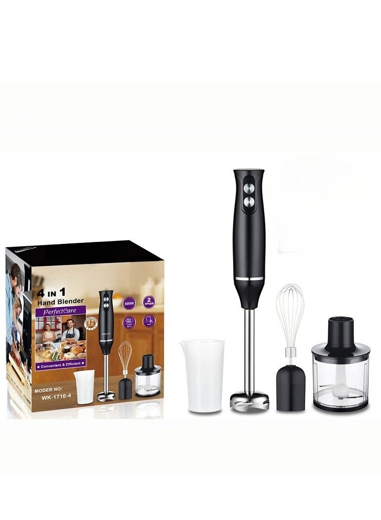 Handheld Blender, 304 Stainless Steel Whisk, 2 Speed Purée Stick, Hand Blender for Baby Food, Mashed Potatoes, Yoghurt and Vegetables  - Image 2